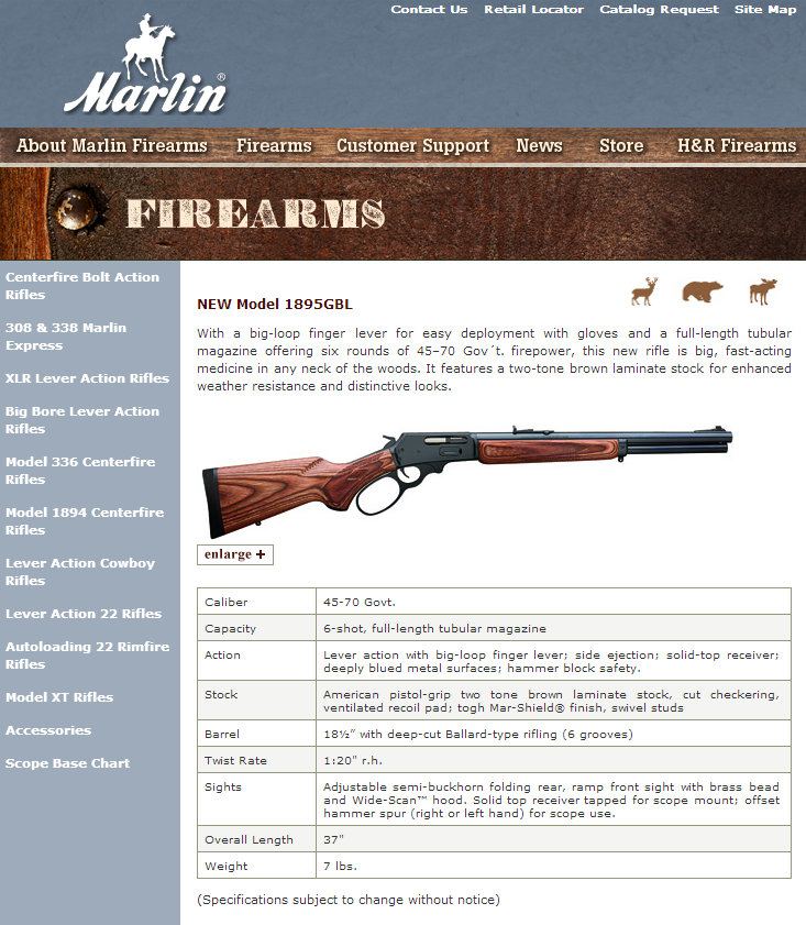 Marlin 45 70 Ballistic Chart